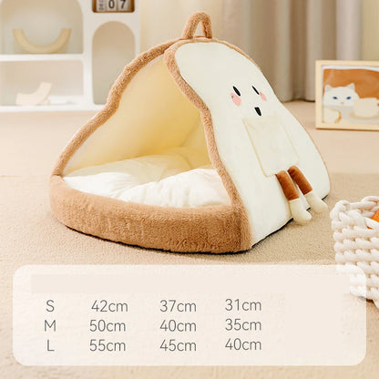 Non Slip Cozy Toast Bed