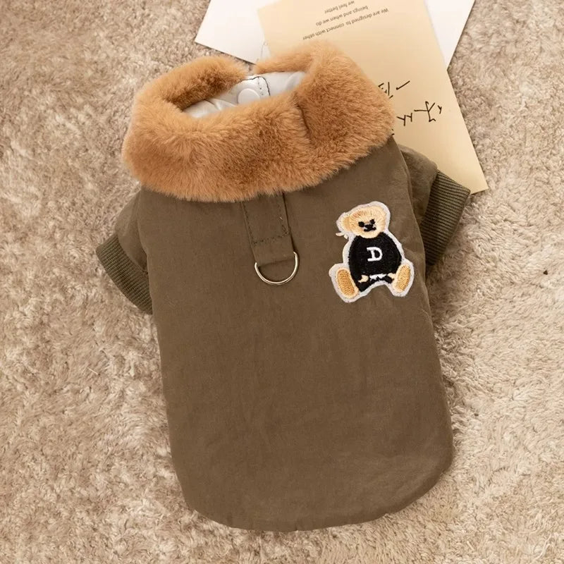 Embroidered Bear Waterproof Jacket