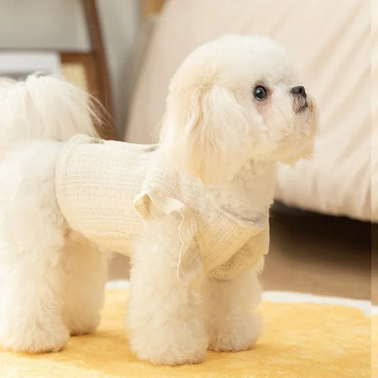 Lace Trimmed Thermal Pet Vest