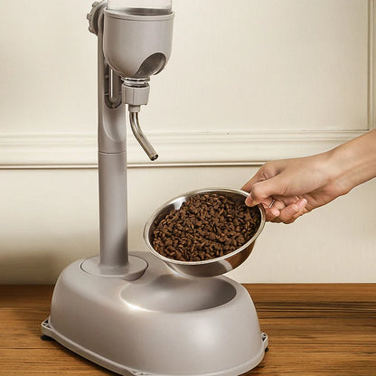 Modern & Sleek Automatic Anti-tip Pet Dispenser with Adjustable Height