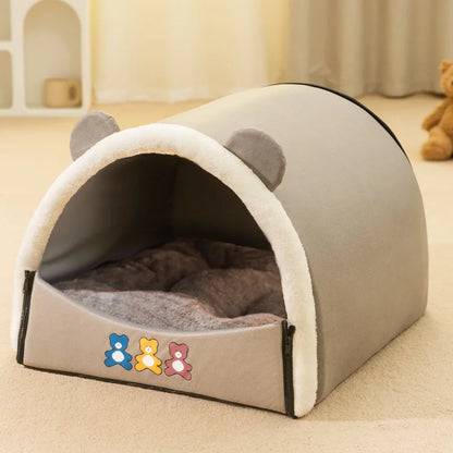 Bear Pet Home With Removable Mattress & Roof