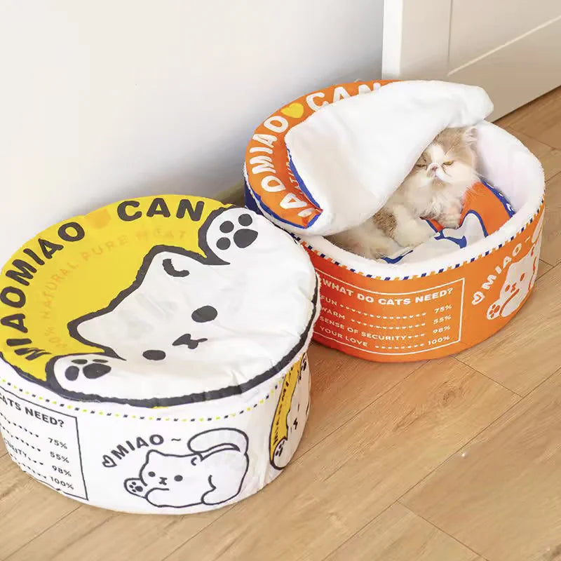 Instant Noodle Pet Bed With Removable Roof