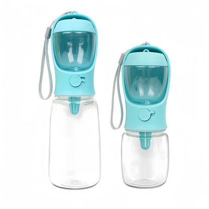 Portable Water Bottle with Food Storage for Dogs & Cats