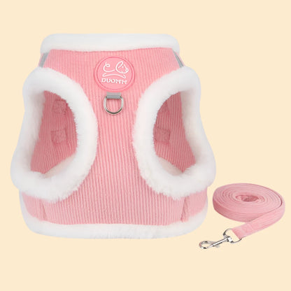 Fluffy Winter Pet Vest Harness