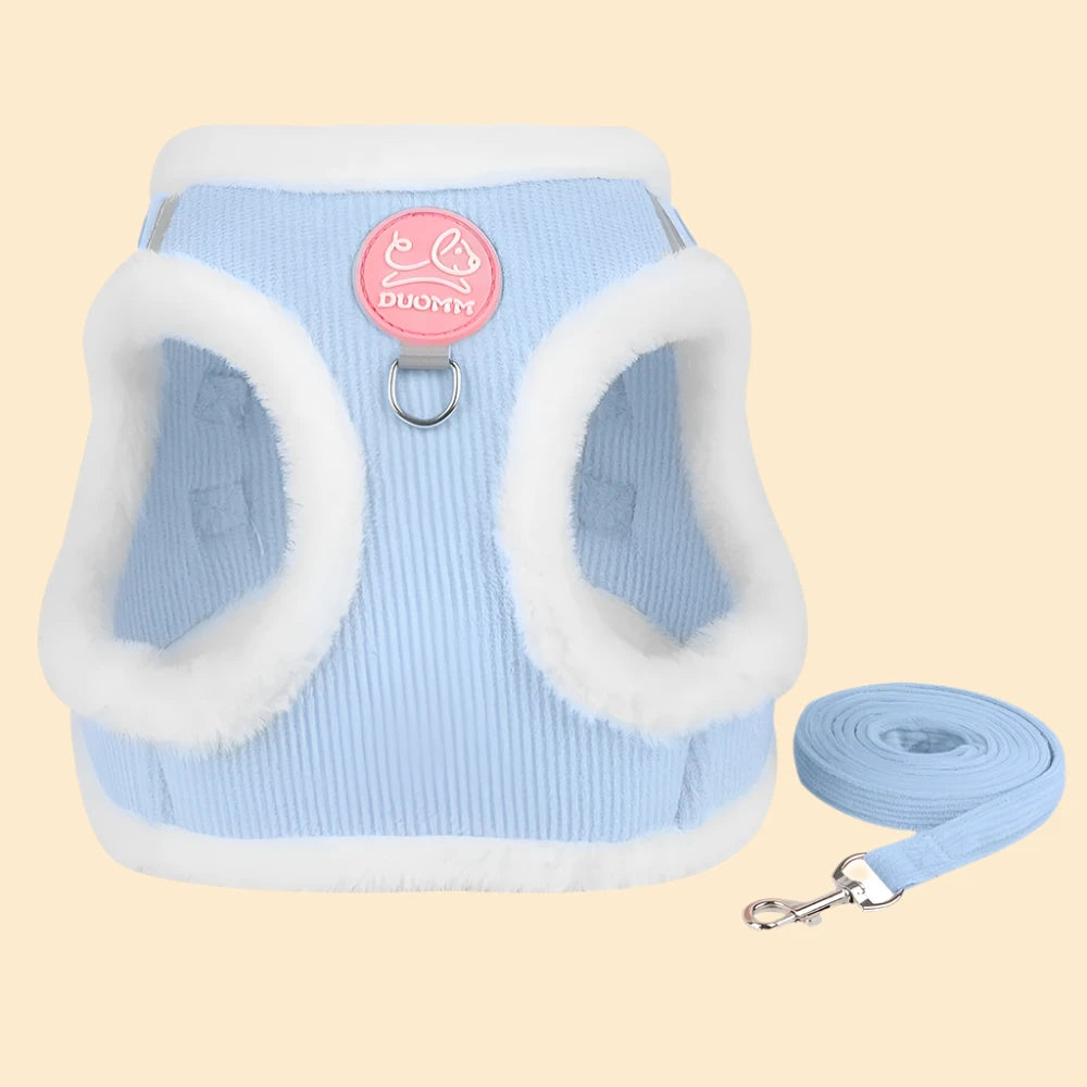 Fluffy Winter Pet Vest Harness