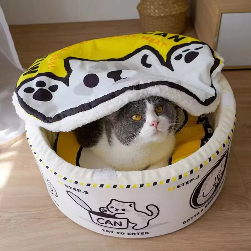 Instant Noodle Pet Bed With Removable Roof