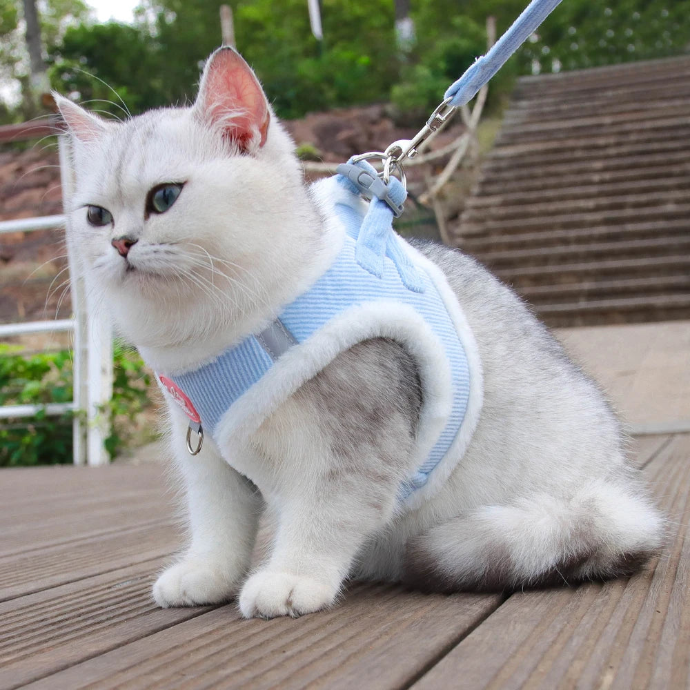 Fluffy Winter Pet Vest Harness