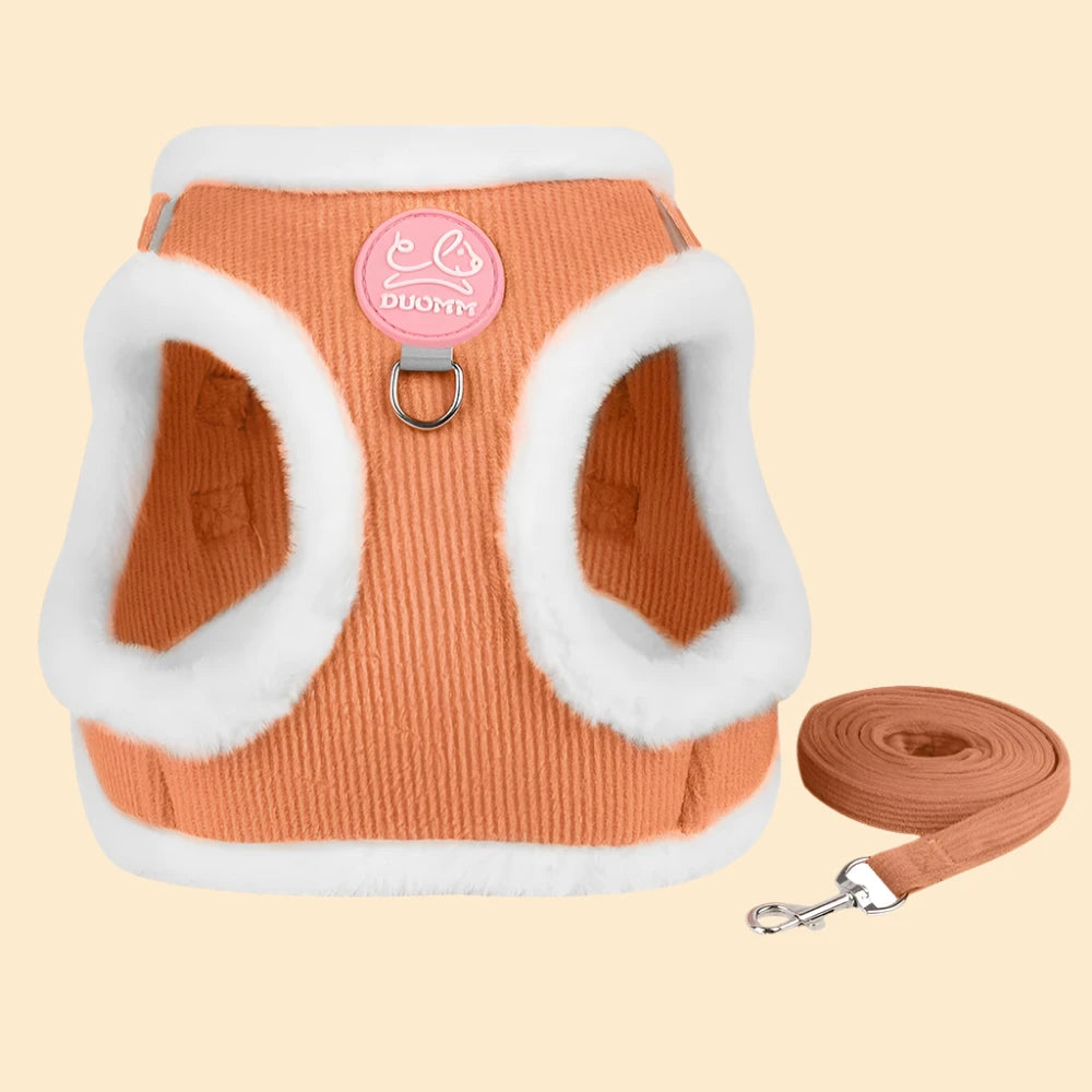 Fluffy Winter Pet Vest Harness