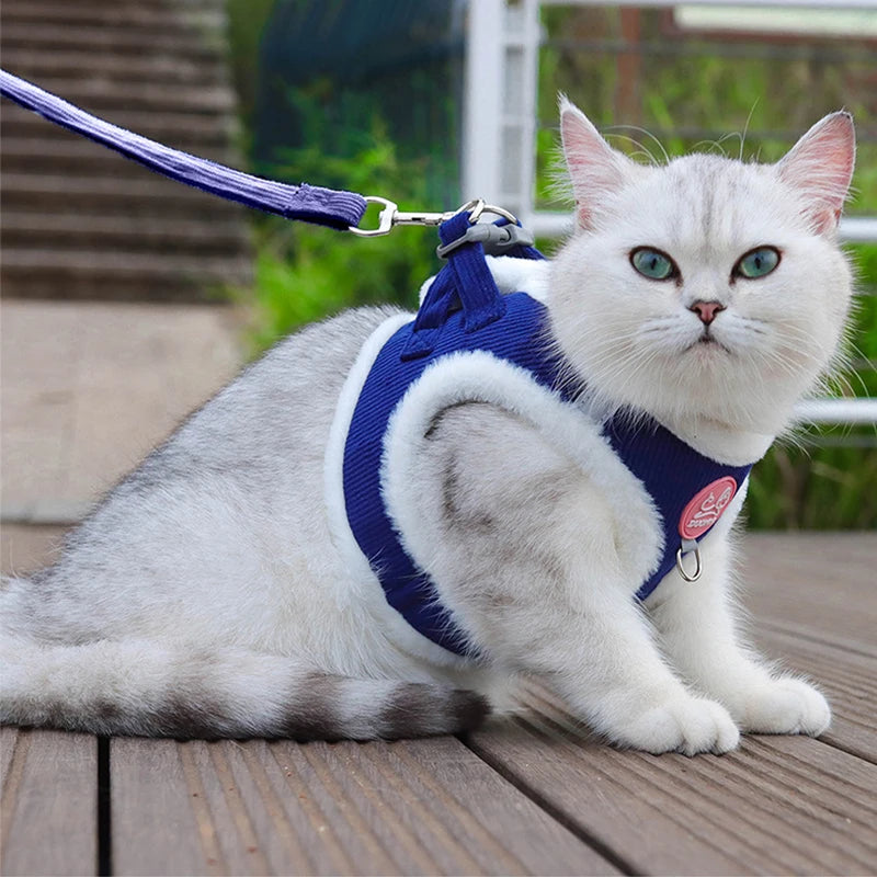 Fluffy Winter Pet Vest Harness