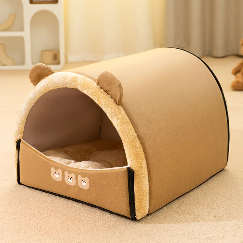 Bear Pet Home With Removable Mattress & Roof