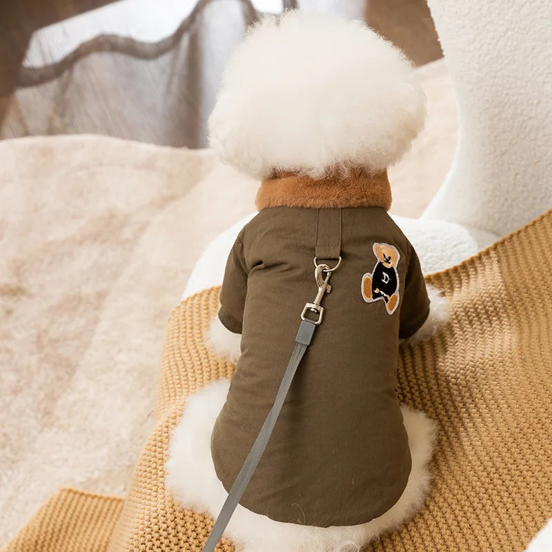 Embroidered Bear Waterproof Jacket