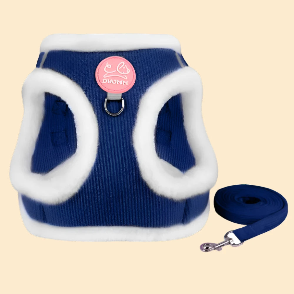 Fluffy Winter Pet Vest Harness